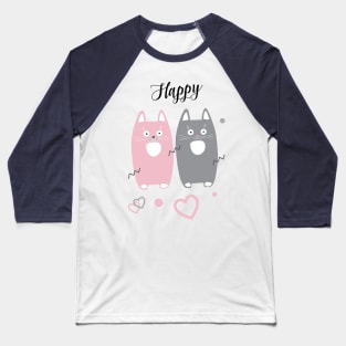 Gifts & Clothing Collection with Cute Cats animals, Pink & Grey Lovely Little Kittens, decoration. Love, Birthday, Anniversary - Gifts Baseball T-Shirt